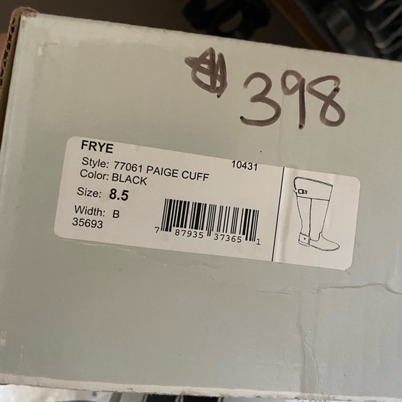 Frye Paige Cuff Tall Riding Boots | Black | Size 8.5 - Picture 13 of 16